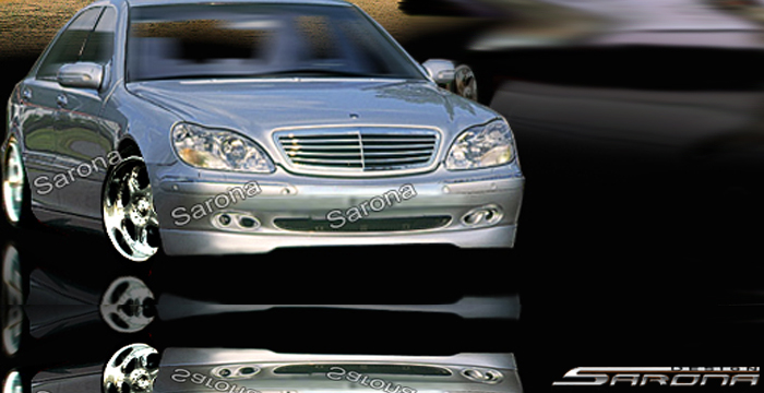 Custom Mercedes S Class  Sedan Front Lip/Splitter (2000 - 2006) - $299.00 (Part #MB-016-FA)